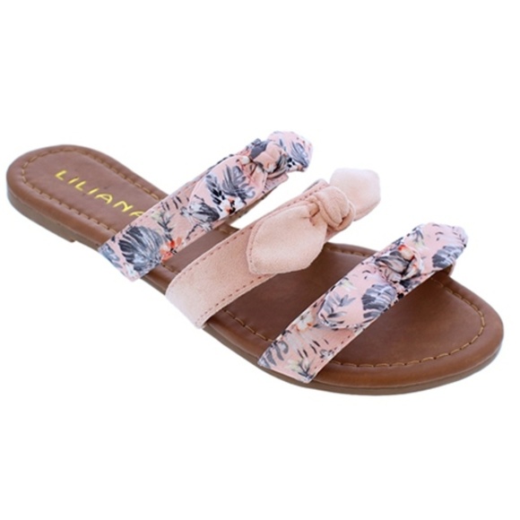 Liliana Shoes - Strappy Floral Sandals